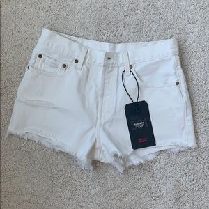 Levi’s White Jean Shorts
